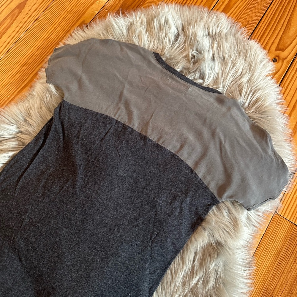 Hi-Line Gray Two-Tone Tee - Picture 4 of 7